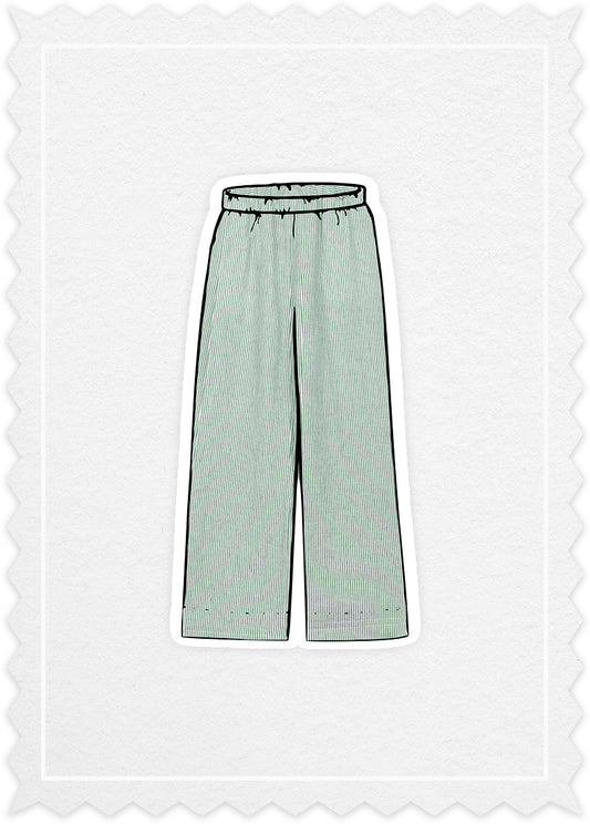 Striped Linen 'Easy Pants'