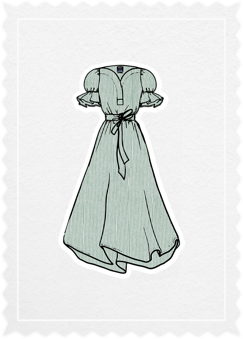 Striped Linen 'Prinzessin' Dress