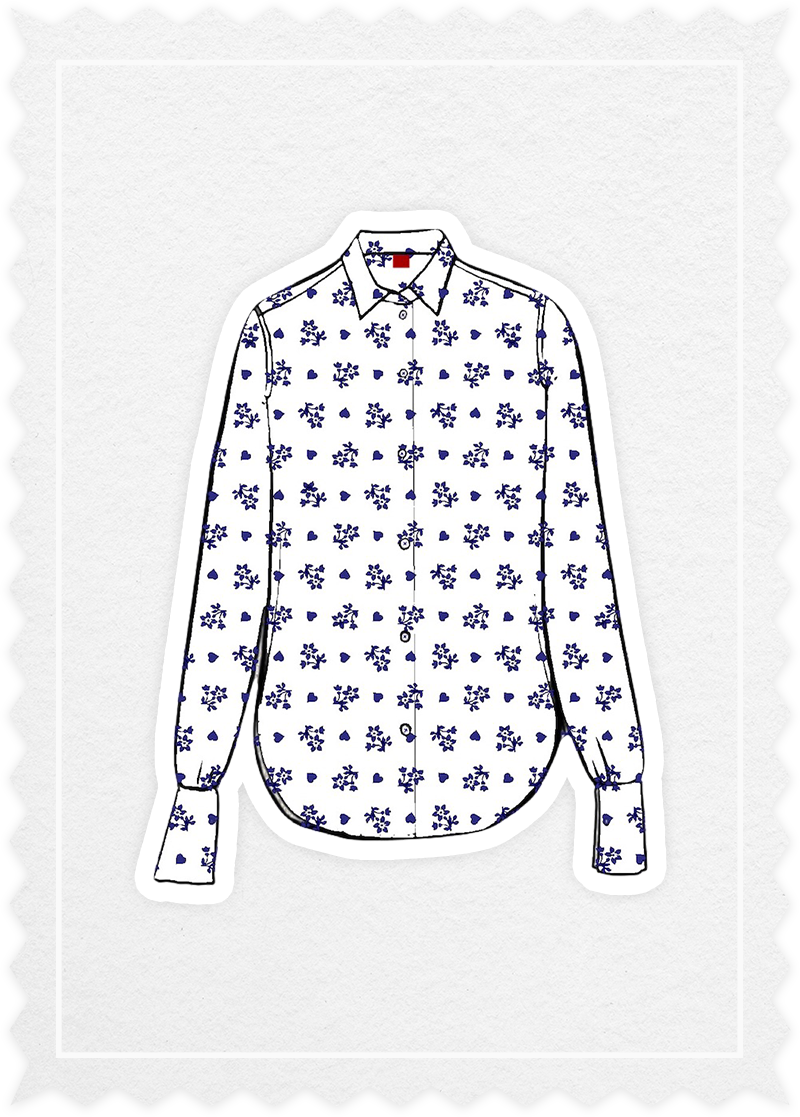 Flower Print 'Woman Shirt'